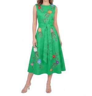 NEW FANM MON women's jules dress in kelly green